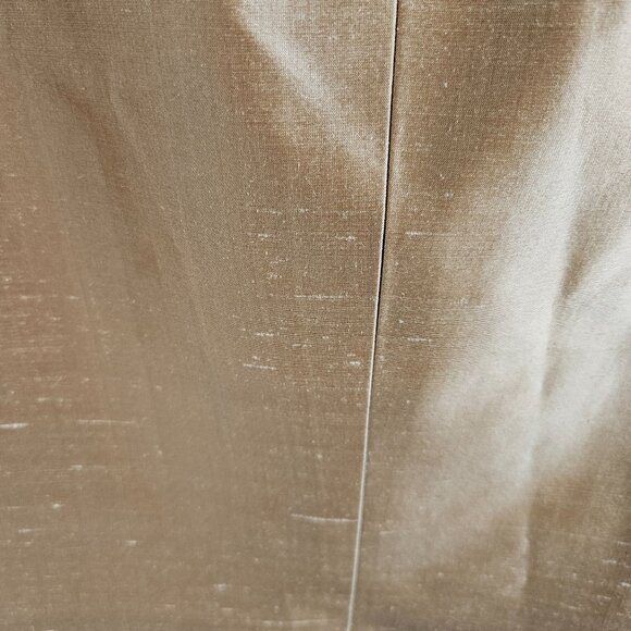 Linda Allard/Ellen Tracy SZ 10 100% Silk Shiny Tan Gold Blazer Designer Classic - Picture 11 of 13